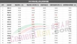 重磅！水泥上市公司TOP10發布！